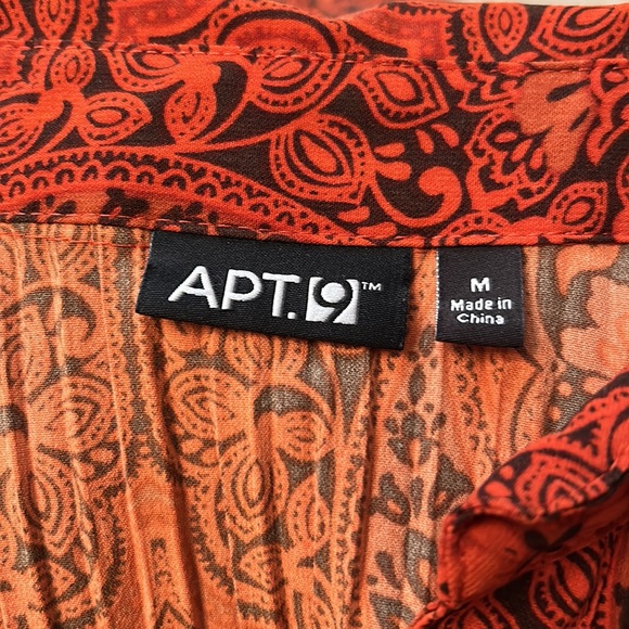 Pretty Rust & Deep Brown FALL Top🍁Button-Up🍁Bell sleeves🍃VERY GOOD CONDITION! - Picture 7 of 9